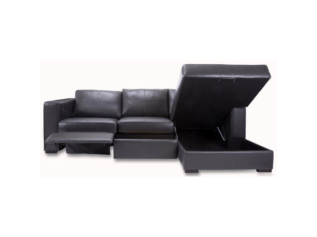 Decor-Rest 2900 Contemporary Customizable Reclining Sofa with Chaise